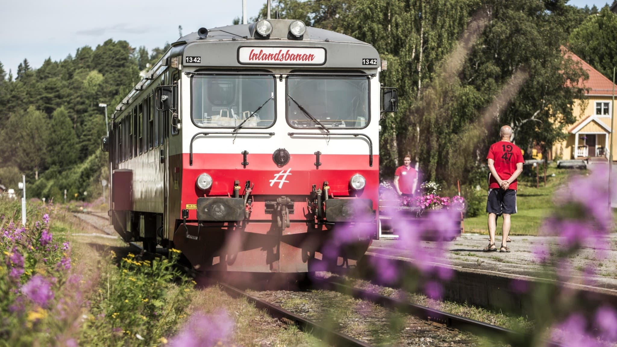 Tåg på Inlandsbanan.
