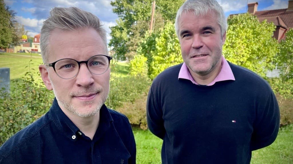 Jens Möllberg och Daniel Larsson i Ludvika Hockey. 