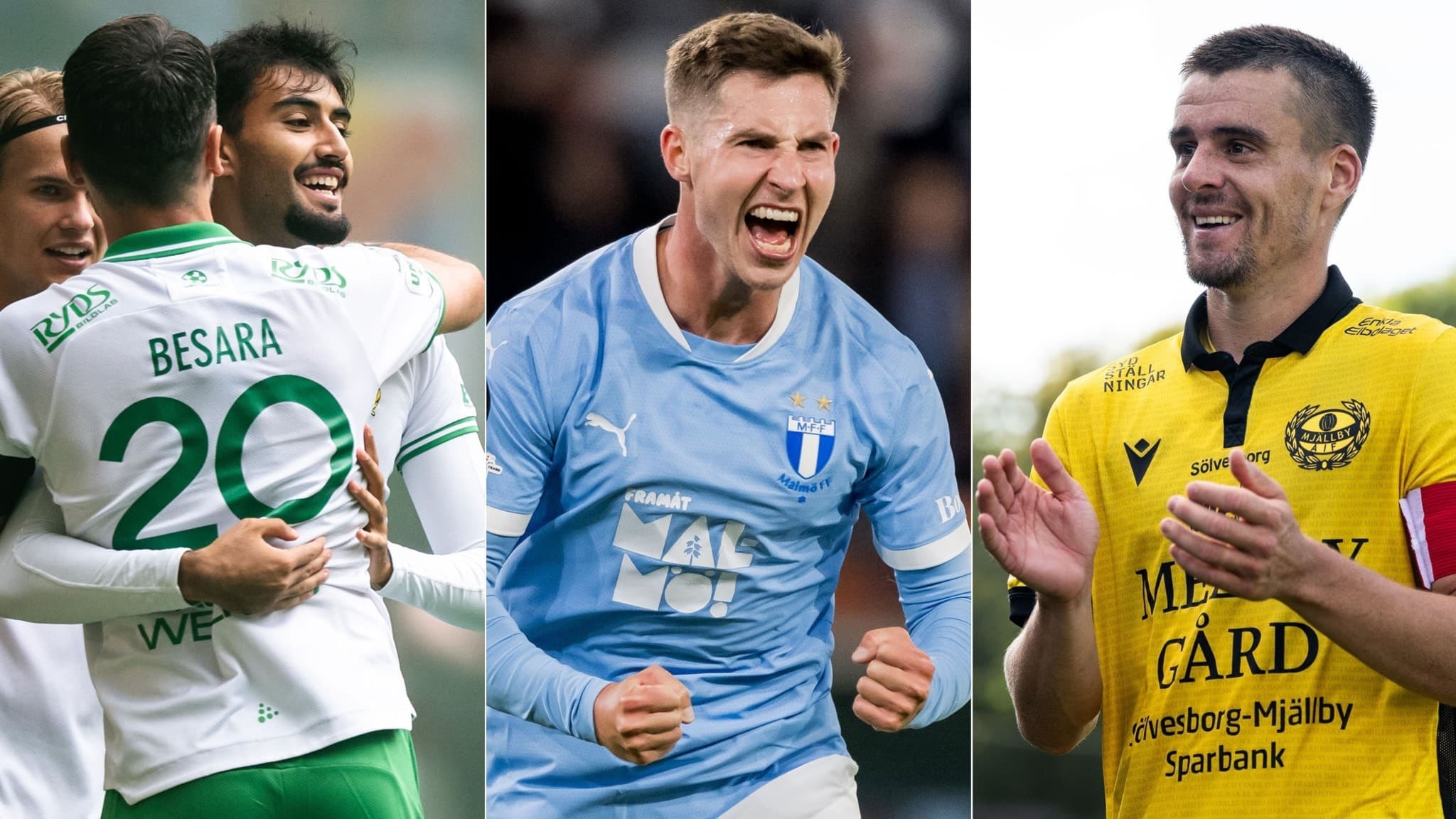 Hammarby, Malmö FF och Mjällby