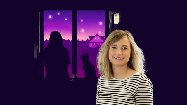 Annika pratar med lyssnare om när de sprang i Karlavagnen, torsdag. 