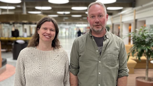 Astrobiologerna Sandra Siljeström och Magnus Ivarsson. 