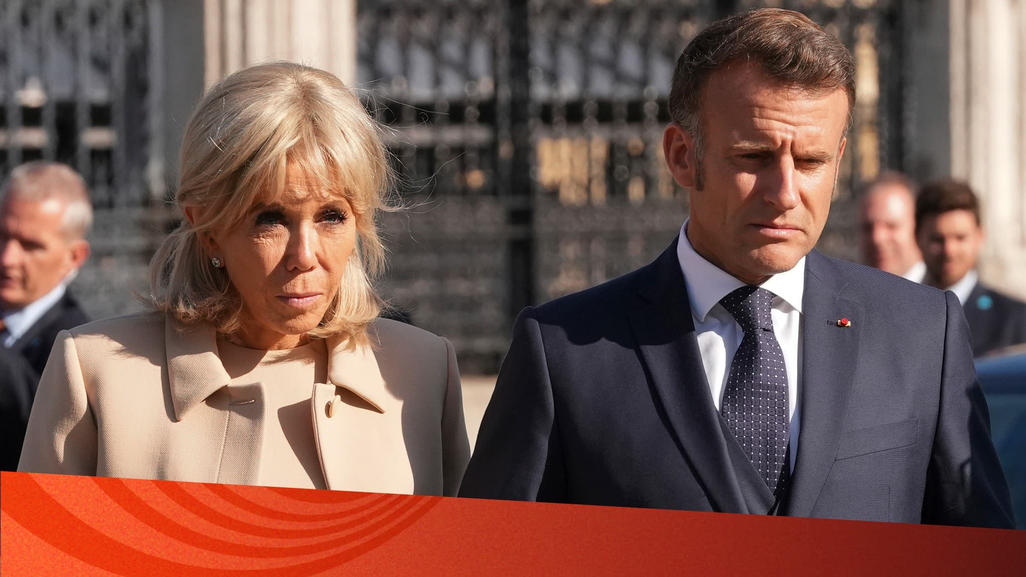 Brigitte Macron och Emmanuel Macron.