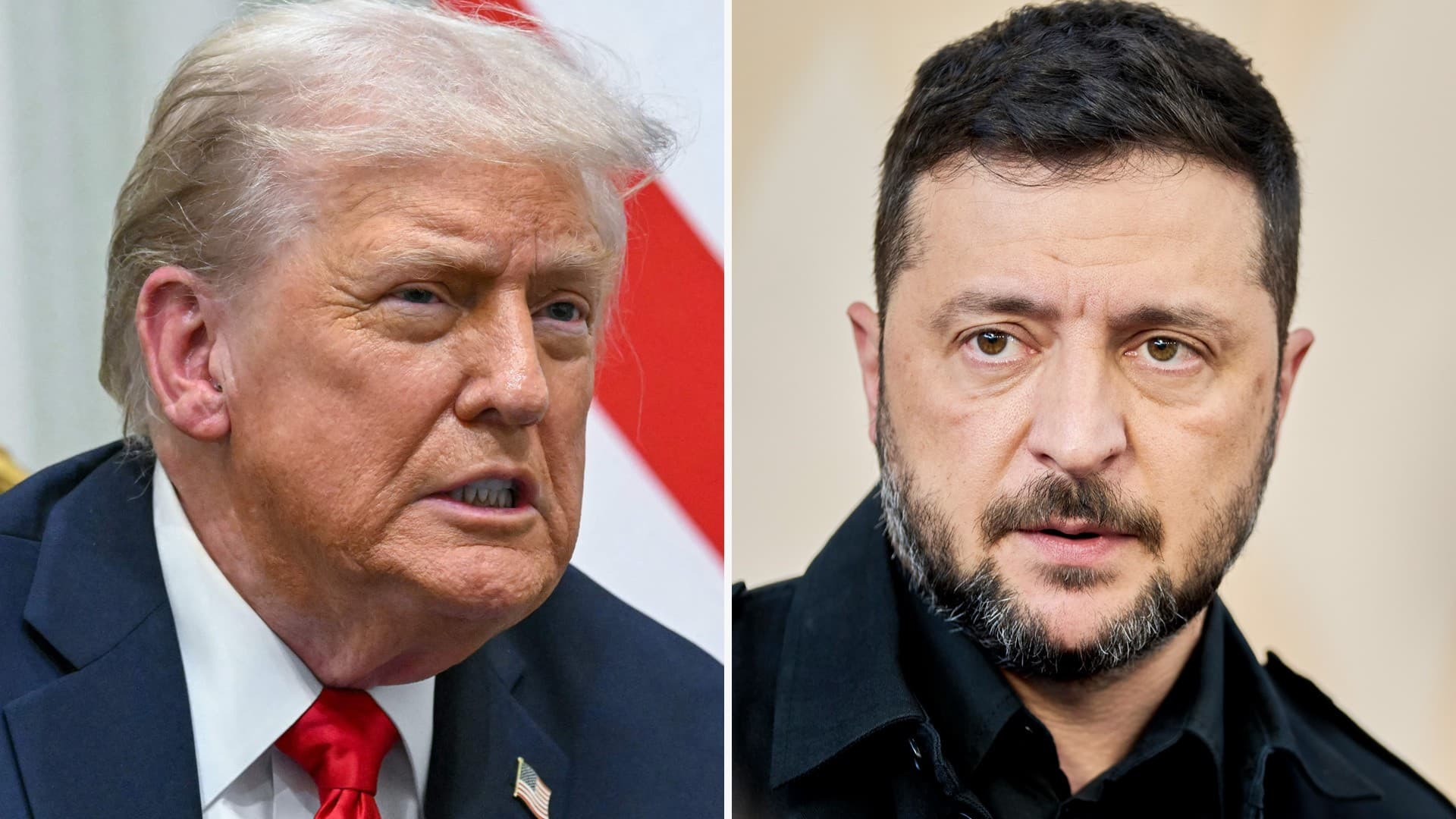 USA:s president Donald Trump. Ukrainas president Volodymyr Zelenskyj.